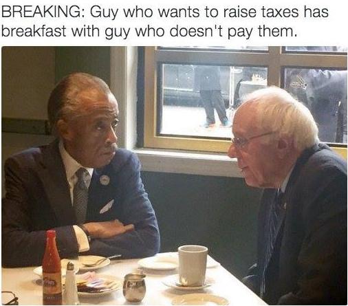 Bernie &amp; Sharpton-photo
